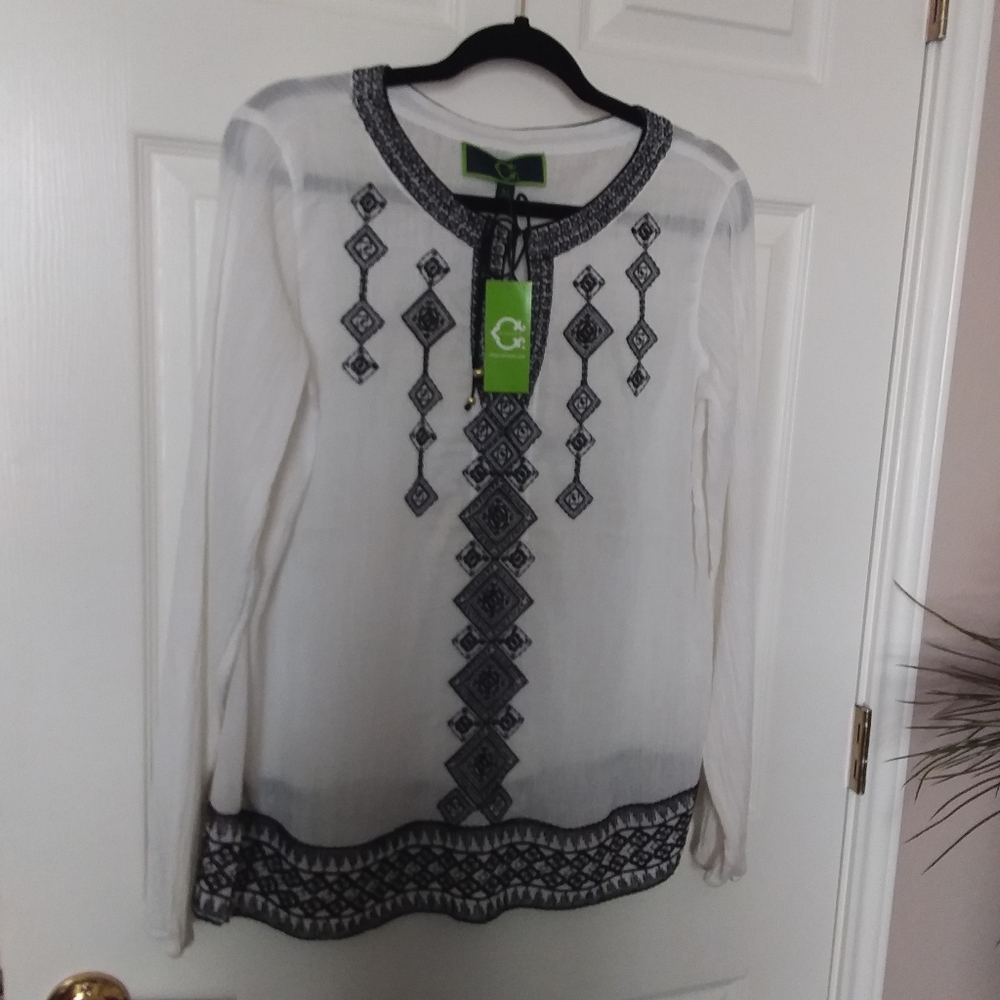 C. Wonder Ladies Black and White Tunic Top - Picture 5 of 8